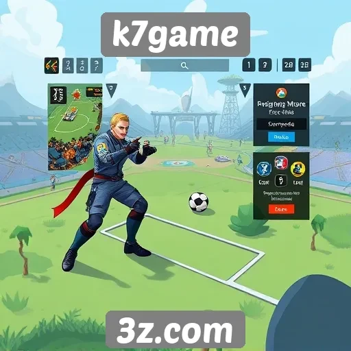 Interface do usuário do k7game em foco